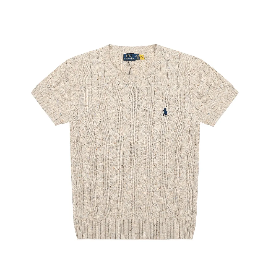 P166 💰 "Top quality" Style number: DS058# (on sale all year round) [Ralph Lauren wool blended pony embroidered logo twist knitted short sleeves] ✅Ralph Lauren gradient multi-color dot versatile hemp knitted round neck short sleeves for all seasons ✅15% merino cotton wool 85% wool blended clean and clear texture ✅ZP quality 1:1 version Scan the code to enter the GF website Counter quality ✅Details and quality are the only one in Guangzhou. Imported quality wool. Focus on high-end. Cost-effective. Needless to say good quality. ✅Restore the original version. The maximum size can be worn up to 150 pounds. Loose, comfortable and stress-free.
